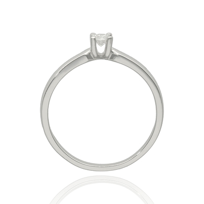 Fehér arany gyűrű 52-es méret (B47640)